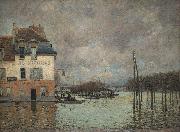 unknow artist L inondation a Port Marly oil painting on canvas